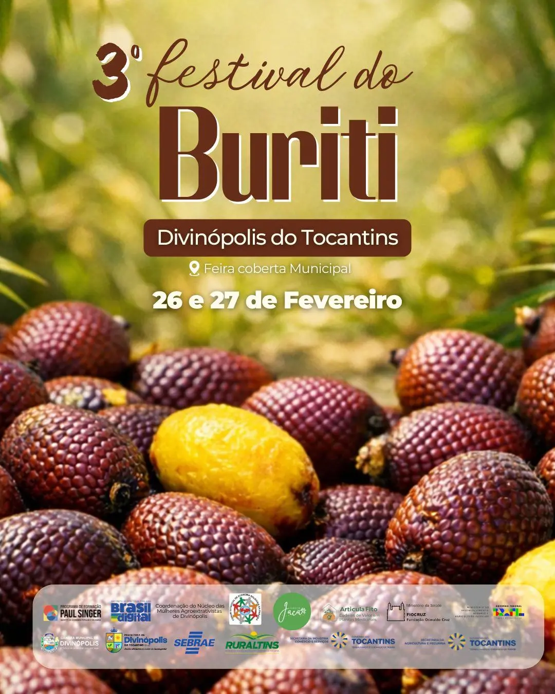 É hoje, 3º Festival do Buruti na Feira Municipal de Divinópolis - TO